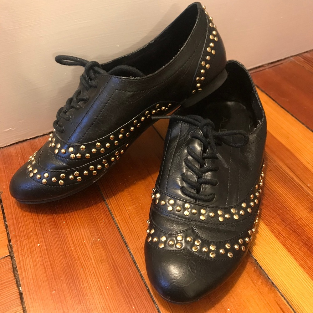 Studded Aldo Leather Oxford shoes